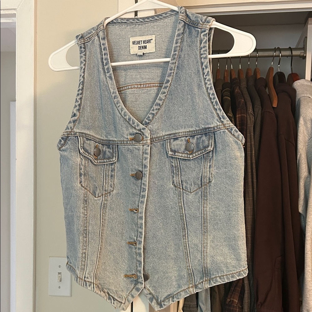 Velvet Heart Light Blue Denim Vest